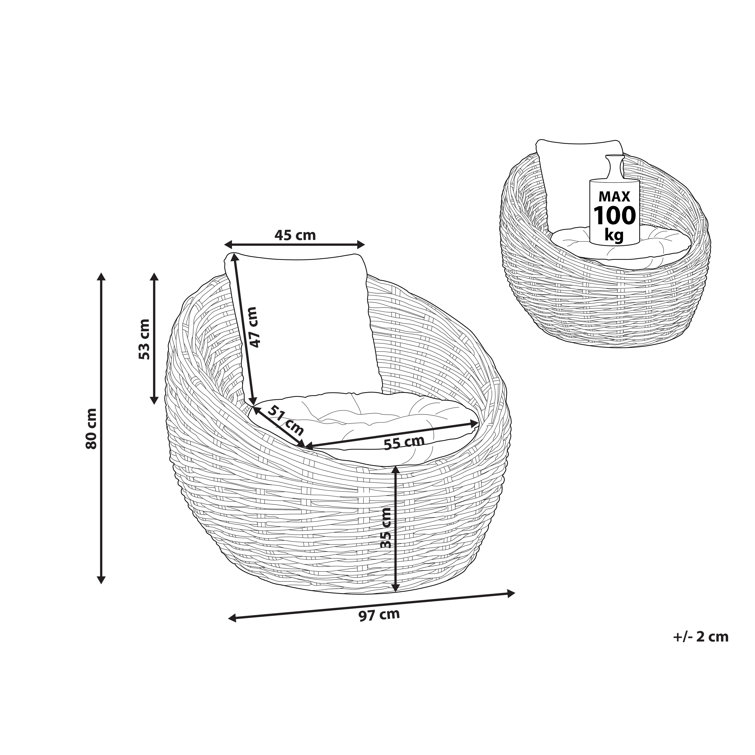 Bay Isle Home Annaliese Garden Chair with Cushion Wayfair.co.uk